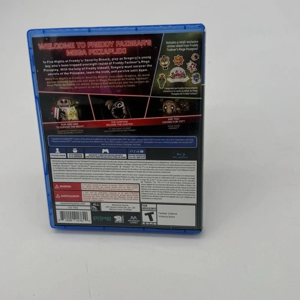 Five Nights at Freddys Security Breach PS4 CIB w Stickers Pre-Owned